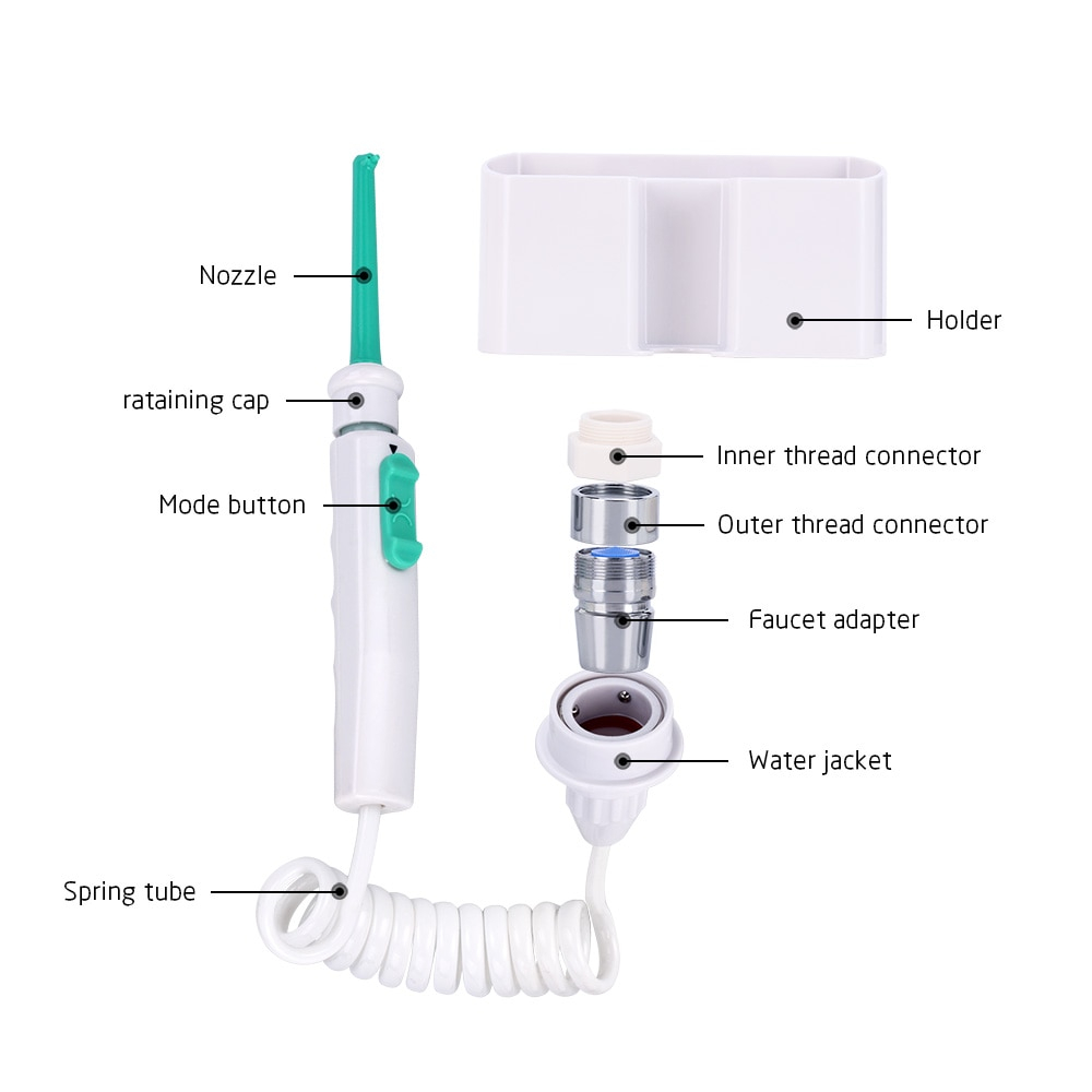 Water Dental Flosser Faucet Oral Irrigator Water Jet Floss Dental Irrigator Dental Pick Oral Irrigation Teeth Cleaning Machine Water Dental Flosser Faucet Oral Irrigator Water Jet Floss Dental Irrigator Dental Pick Oral Irrigation Teeth Cleaning Machine