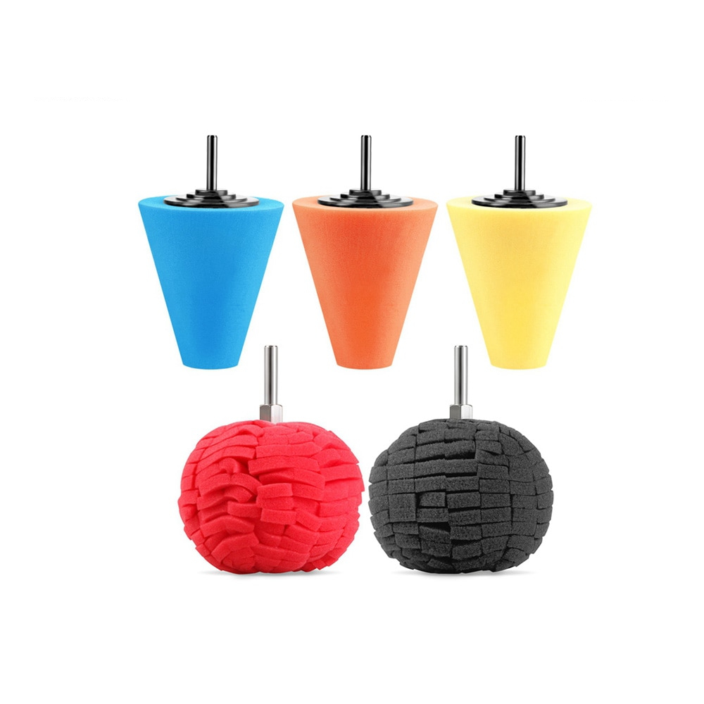 SPTA Auto Wheel Polishing Sponge Used for Electric Drill 3inch/ 4inch Burnishing Ball Polishing Cone Car Hub Buffing Sponge SPTA Auto Wheel Polishing Sponge Used for Electric Drill 3inch/ 4inch Burnishing Ball Polishing Cone Car Hub Buffing Sponge