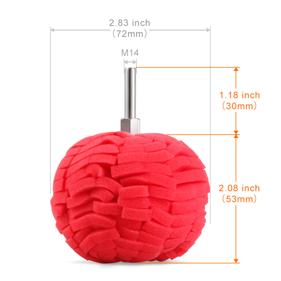 SPTA Auto Wheel Polishing Sponge Used for Electric Drill 3inch/ 4inch Burnishing Ball Polishing Cone Car Hub Buffing Sponge SPTA Auto Wheel Polishing Sponge Used for Electric Drill 3inch/ 4inch Burnishing Ball Polishing Cone Car Hub Buffing Sponge